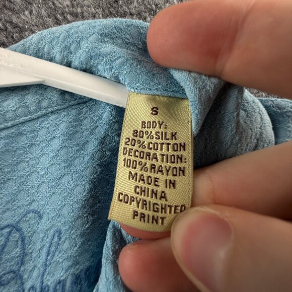 Tommy Bahama THATS HOW I ROLL GOLF Graphic Print Silk Rayon Cotton Small Blue - Picture 12 of 12